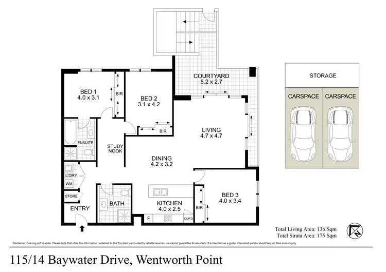 Floorplan of Homely apartment listing, 115/14 Baywater Drive, Wentworth Point NSW 2127