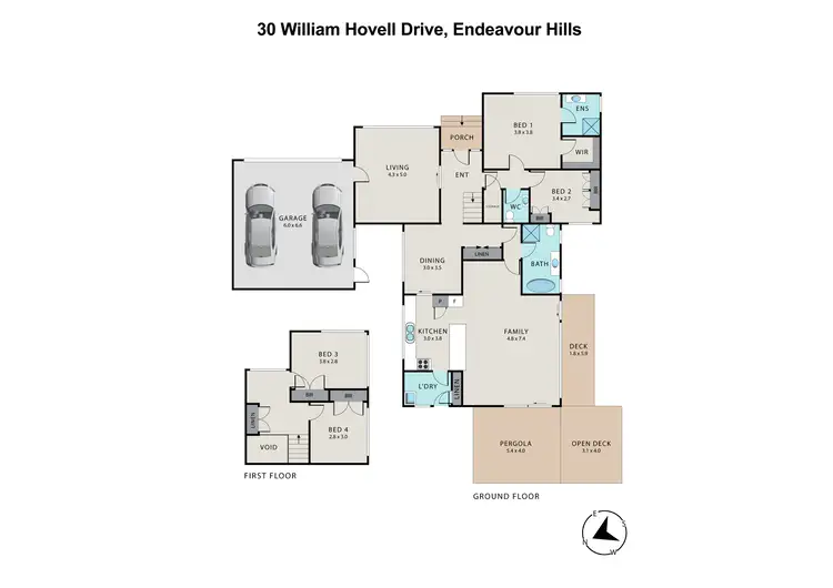 Floorplan of Homely house listing, 30 William Hovell Drive, Endeavour Hills VIC 3802