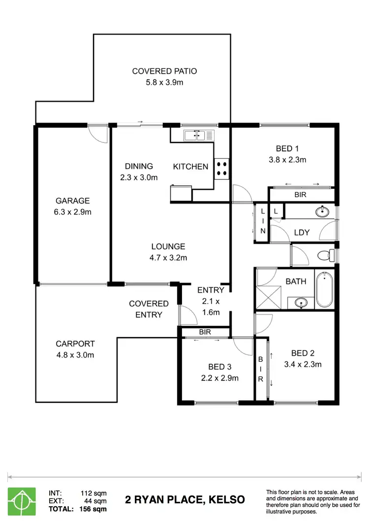 Floorplan of Homely house listing, 2 Ryan Place, Kelso NSW 2795