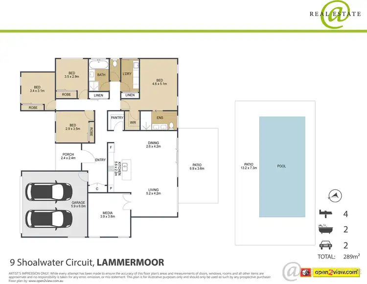 Floorplan of Homely house listing, 9 Shoalwater Circuit, Lammermoor QLD 4703