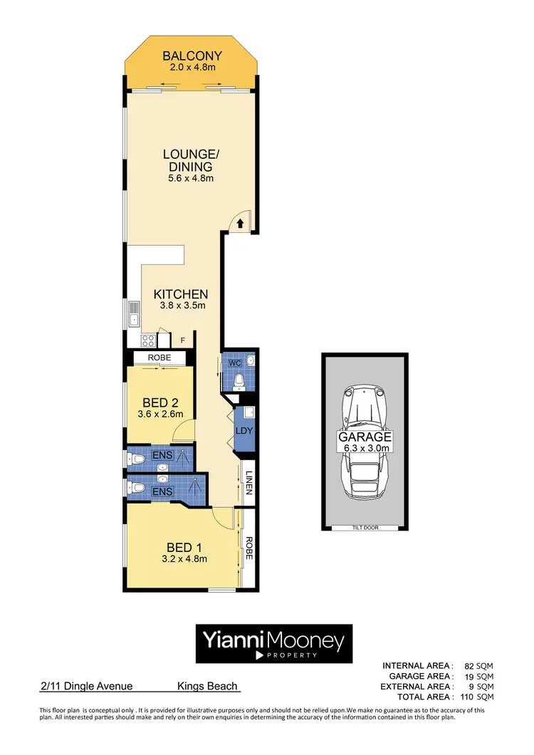 Floorplan of Homely apartment listing, 2/11 Dingle Avenue, Kings Beach QLD 4551