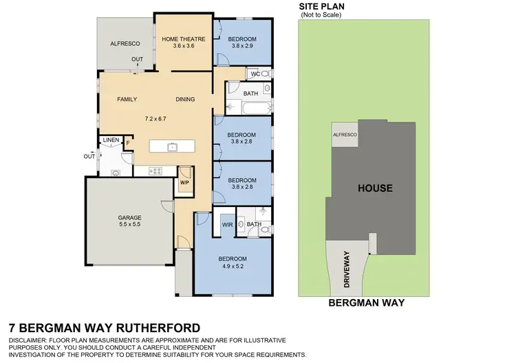 Floorplan of Homely house listing, 7 Bergman Way, Rutherford NSW 2320