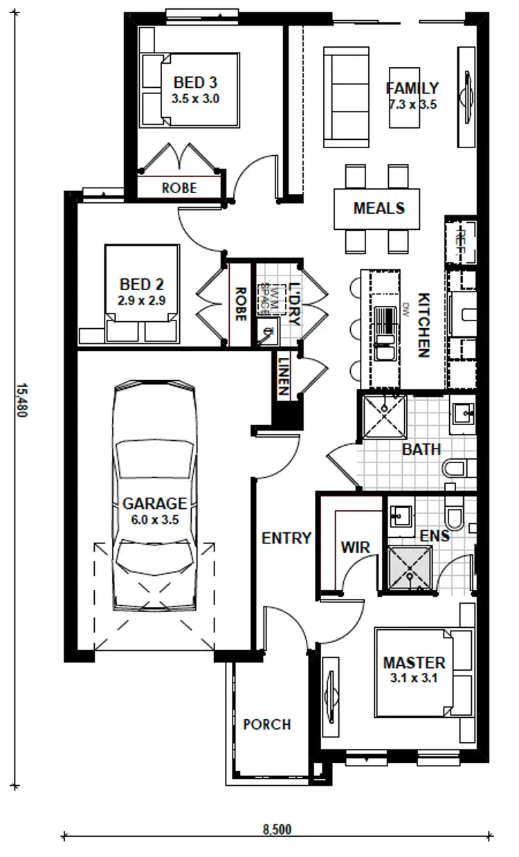 Floorplan of Homely house listing, Lot 335, Peak Street, Clyde North VIC 3978