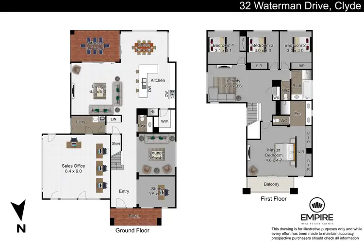 Floorplan of Homely house listing, 32 Waterman Drive, Clyde VIC 3978