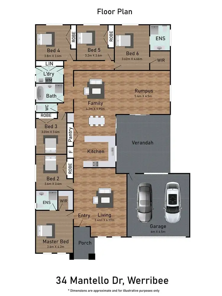 Floorplan of Homely house listing, 34 Mantello Drive, Werribee VIC 3030