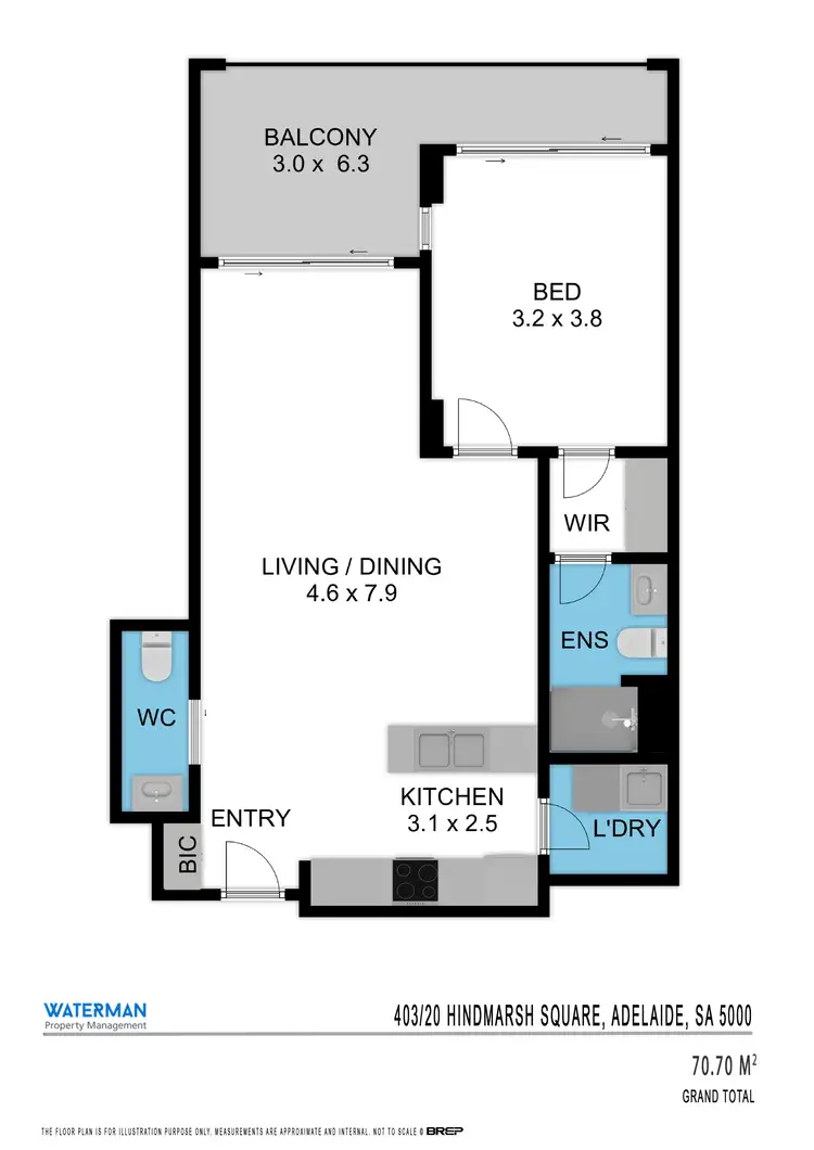 Floorplan of Homely apartment listing, 403/20 Hindmarsh Square, Adelaide SA 5000