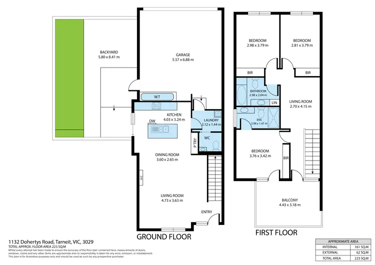 Floorplan of Homely townhouse listing, 1132 Dohertys Road, Tarneit VIC 3029