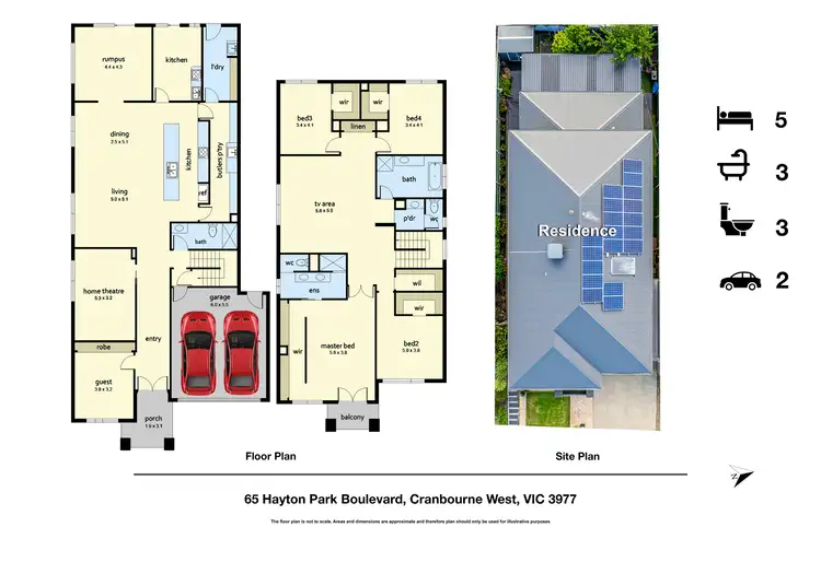 Floorplan of Homely house listing, 65 Hayton Park Boulevard, Cranbourne West VIC 3977
