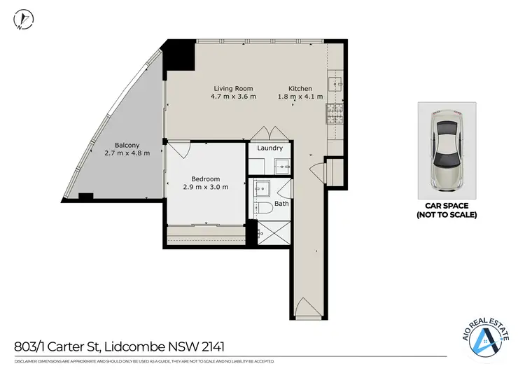 Floorplan of Homely apartment listing, 803/1 Carter Street, Lidcombe NSW 2141