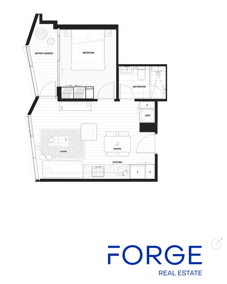 Floorplan of Homely apartment listing, 4608/442 Elizabeth Street, Melbourne VIC 3000