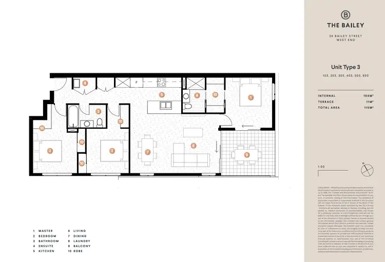 Floorplan of Homely apartment listing, 103/24 Bailey Street, West End QLD 4101