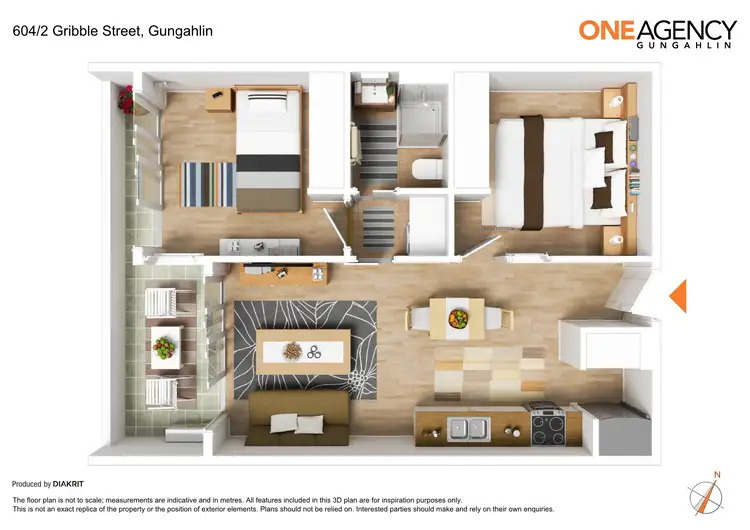 Floorplan of Homely apartment listing, 604/2 Gribble Street, Gungahlin ACT 2912