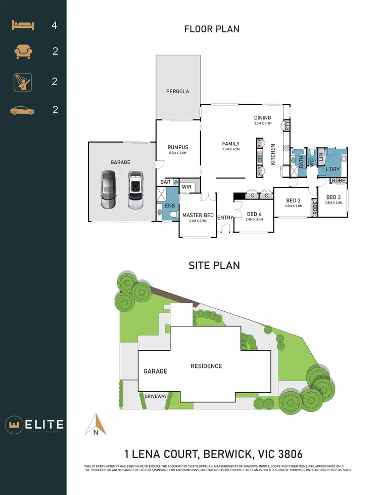 Floorplan of Homely house listing, 1 Lena Court, Berwick VIC 3806