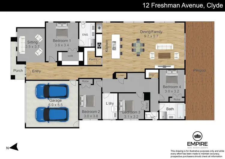 Floorplan of Homely house listing, 12 Freshman Avenue, Clyde VIC 3978