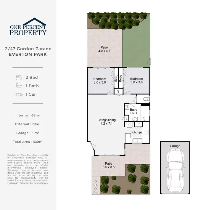 Floorplan of Homely unit listing, 2/47 Gordon Parade, Everton Park QLD 4053