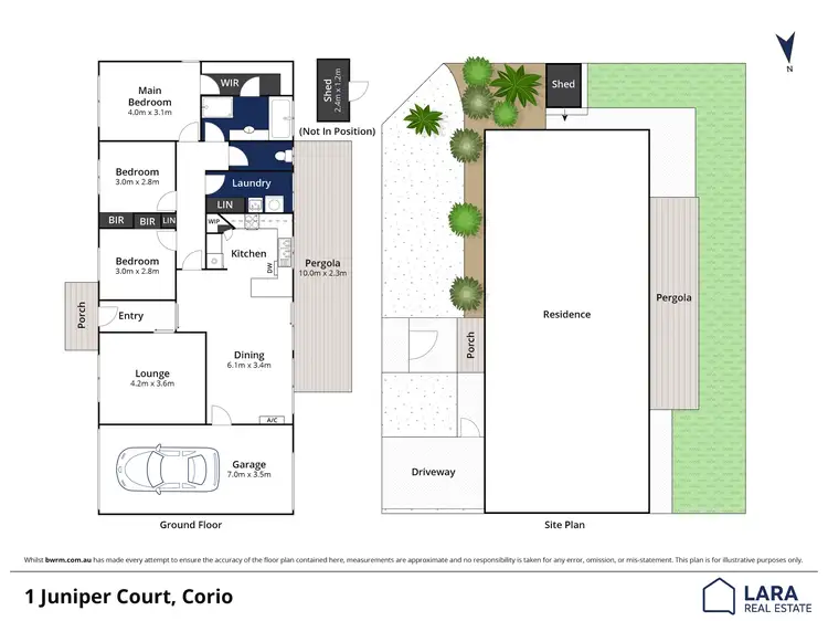 Floorplan of Homely house listing, 1 Juniper Court, Corio VIC 3214