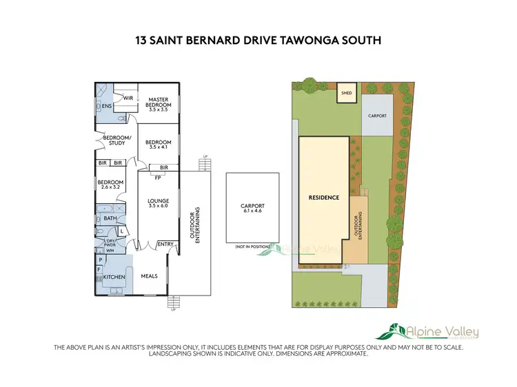 Floorplan of Homely house listing, 13 Saint Bernard Drive, Tawonga South VIC 3698