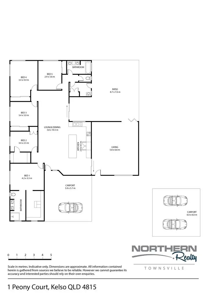 Floorplan of Homely house listing, 1 Peony Court, Kelso QLD 4815
