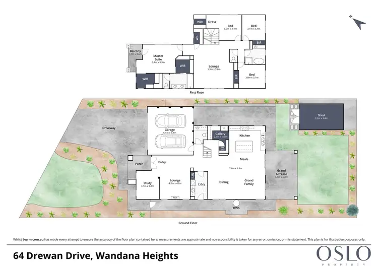 Floorplan of Homely house listing, 64 Drewan Drive, Wandana Heights VIC 3216
