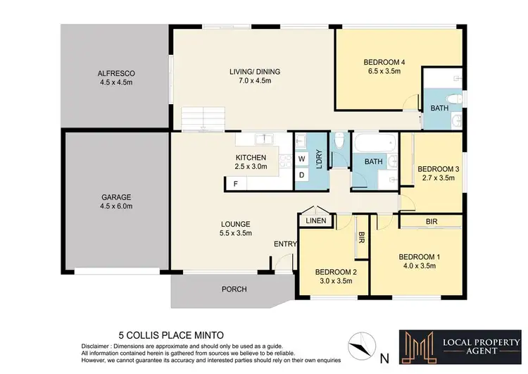 Floorplan of Homely house listing, 5 Collis Place, Minto NSW 2566