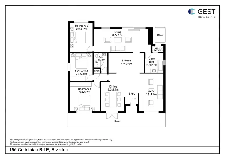 Floorplan of Homely house listing, 196 Corinthian Road East, Riverton WA 6148