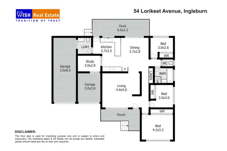 Floorplan of Homely house listing, 54 Lorikeet Avenue, Ingleburn NSW 2565