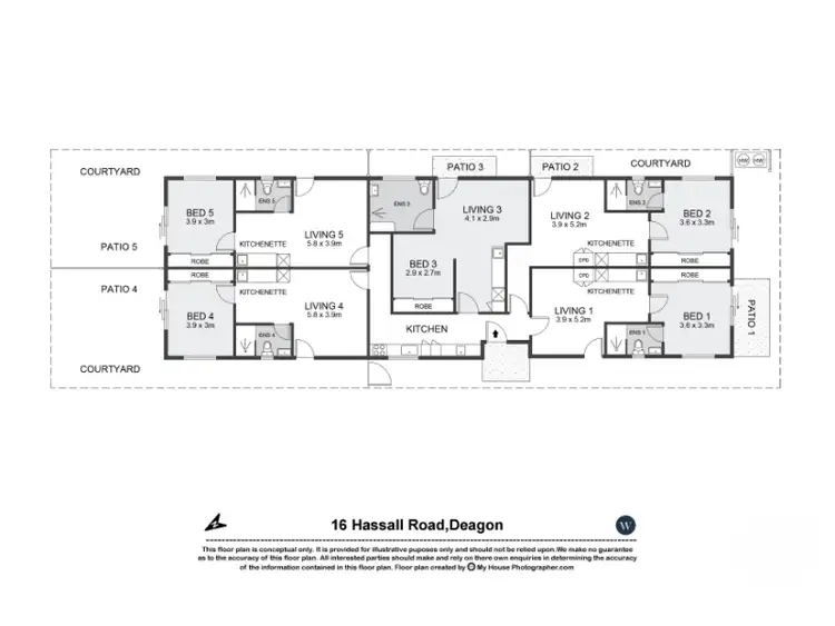 Floorplan of Homely unit listing, 2/16 Hassall Road, Deagon QLD 4017