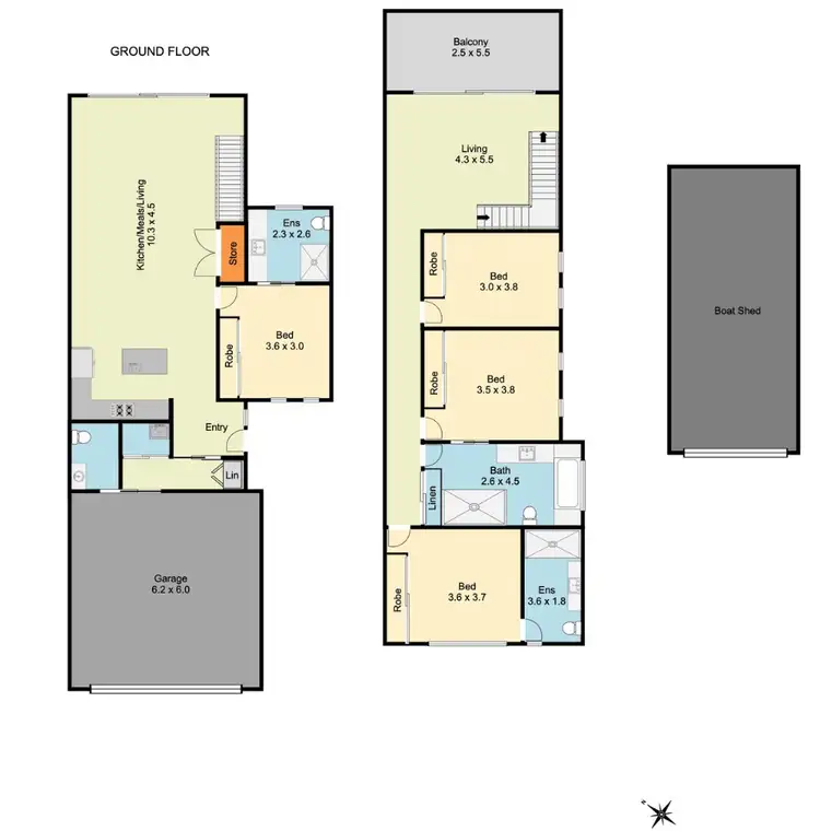 Floorplan of Homely townhouse listing, 2/10 Luton Drive, Yarrawonga VIC 3730