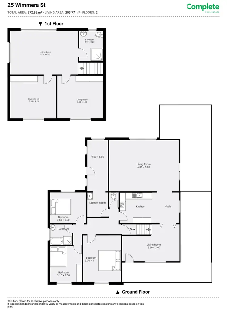 Floorplan of Homely house listing, 25 WIMMERA STREET, Mount Gambier SA 5290