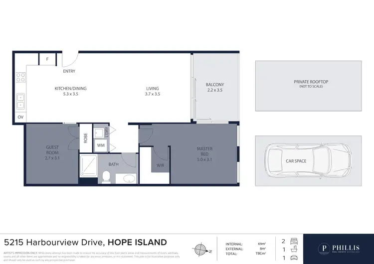 Floorplan of Homely unit listing, 5215 Harbourview Drive, Hope Island QLD 4212