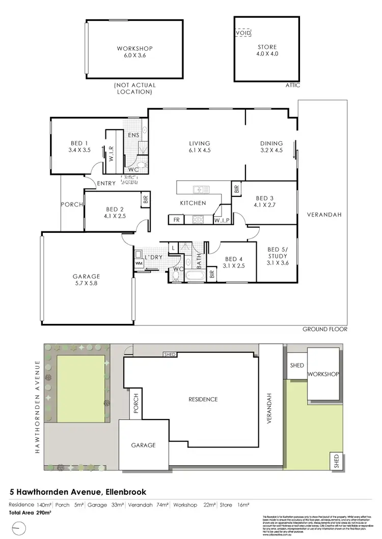 Floorplan of Homely house listing, 5 Hawthornden Avenue, Ellenbrook WA 6069