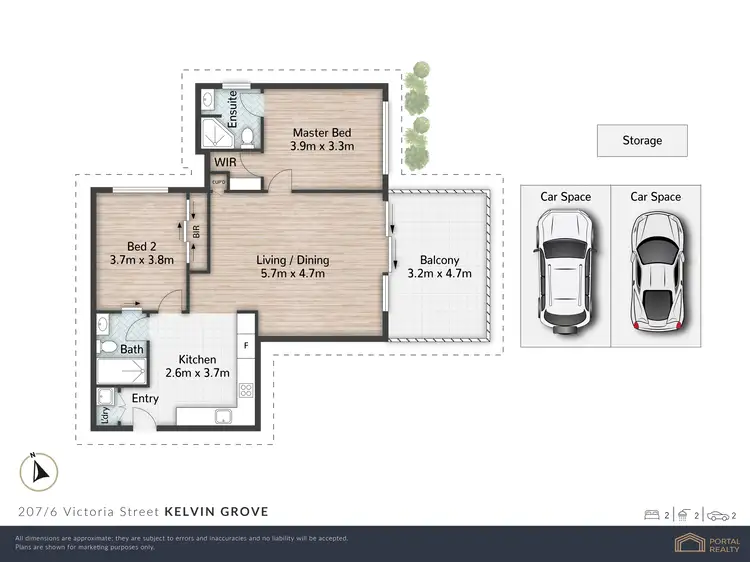 Floorplan of Homely apartment listing, 207/6 VICTORIA STREET, Kelvin Grove QLD 4059