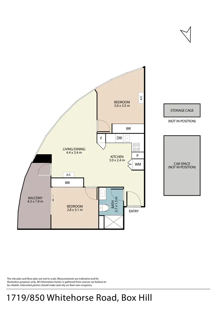 Floorplan of Homely apartment listing, 1719/850 Whitehorse Road, Box Hill VIC 3128