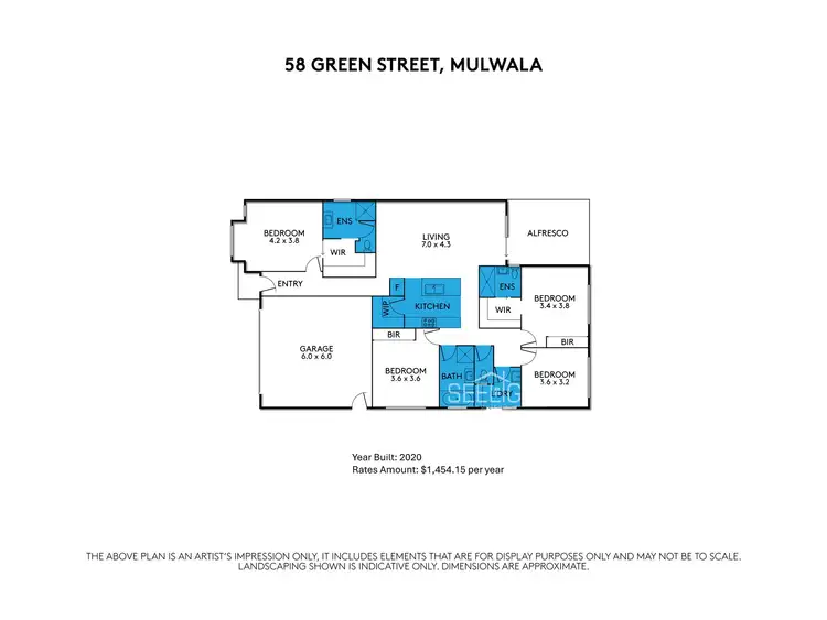Floorplan of Homely house listing, 58 Green Street, Mulwala NSW 2647
