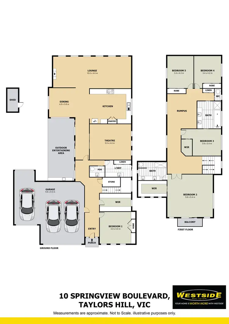 Floorplan of Homely house listing, 10 Springview Boulevard, Taylors Hill VIC 3037