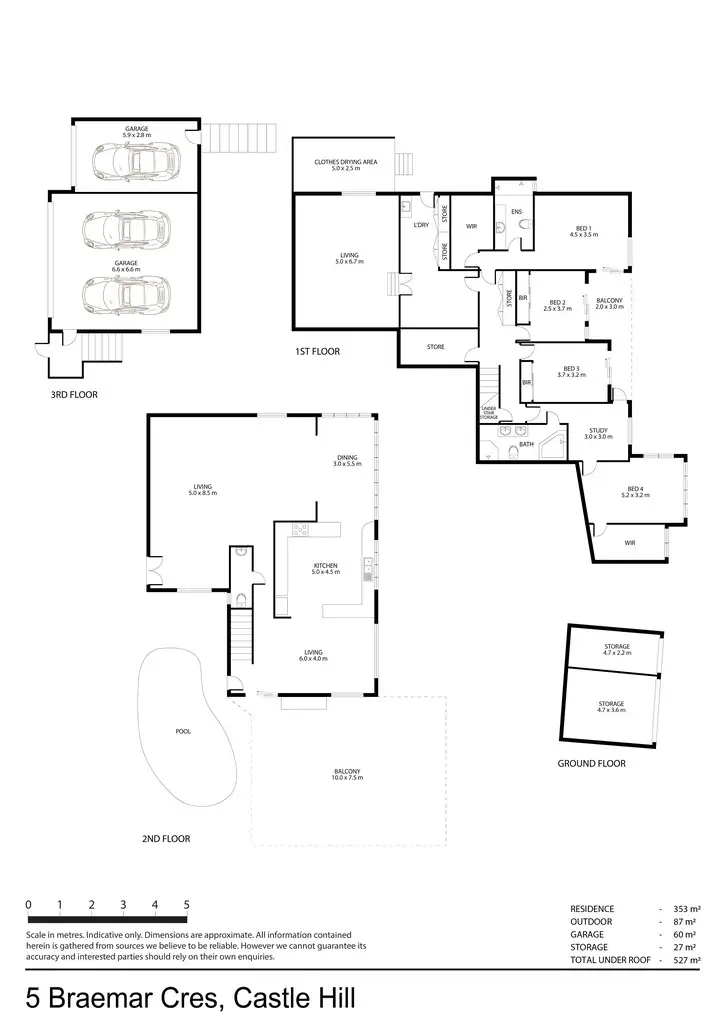 Floorplan of Homely house listing, 5 Braemar Crescent, Castle Hill QLD 4810