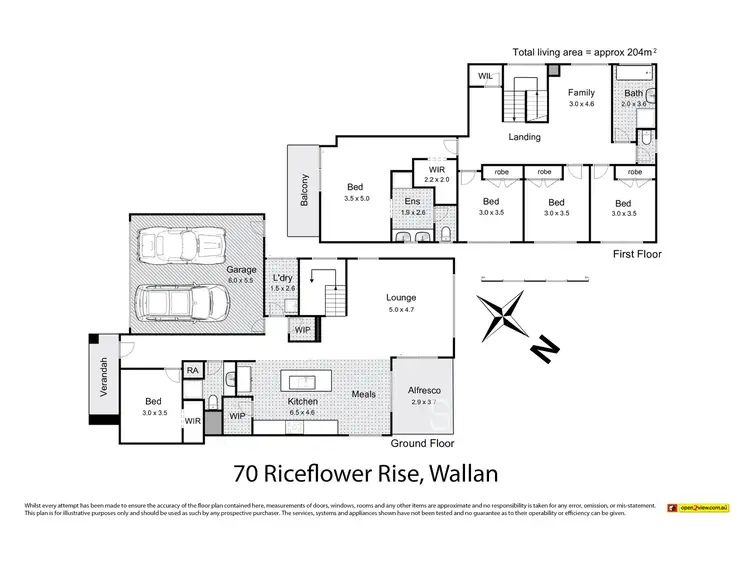 Floorplan of Homely house listing, 70 Riceflower Rise, Wallan VIC 3756