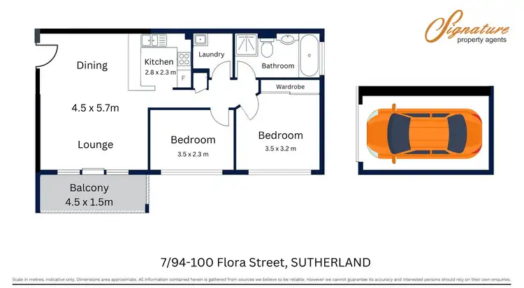 Floorplan of Homely apartment listing, 7/94-100 Flora Street, Sutherland NSW 2232