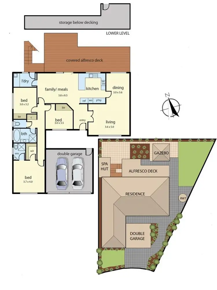 Floorplan of Homely house listing, 3 Acton Close, Frankston VIC 3199