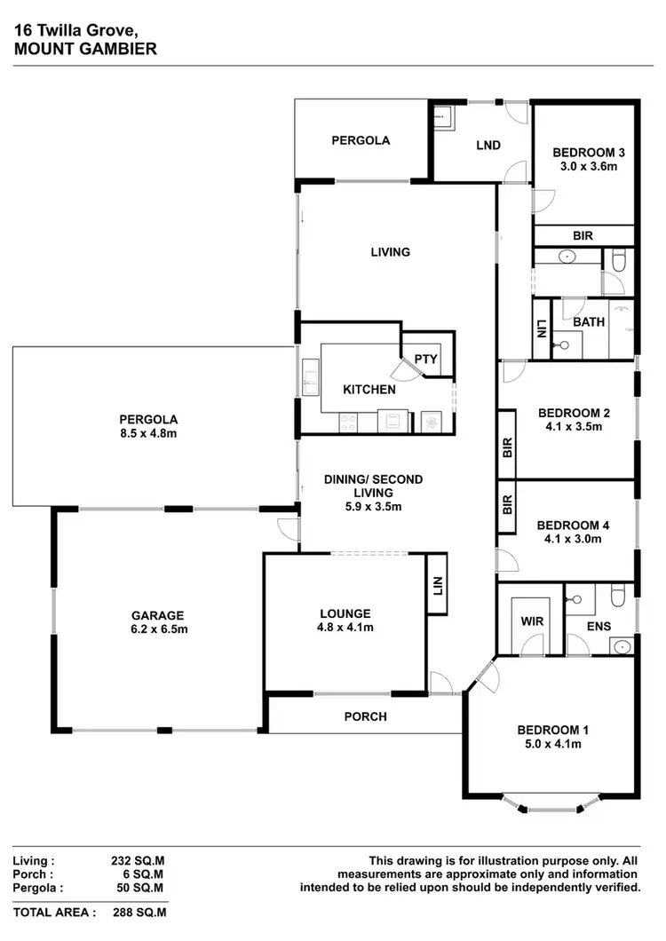 Floorplan of Homely house listing, 16 Twila Grove, Mount Gambier SA 5290