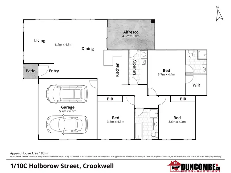 Floorplan of Homely townhouse listing, 10C Holborrow St, Crookwell NSW 2583