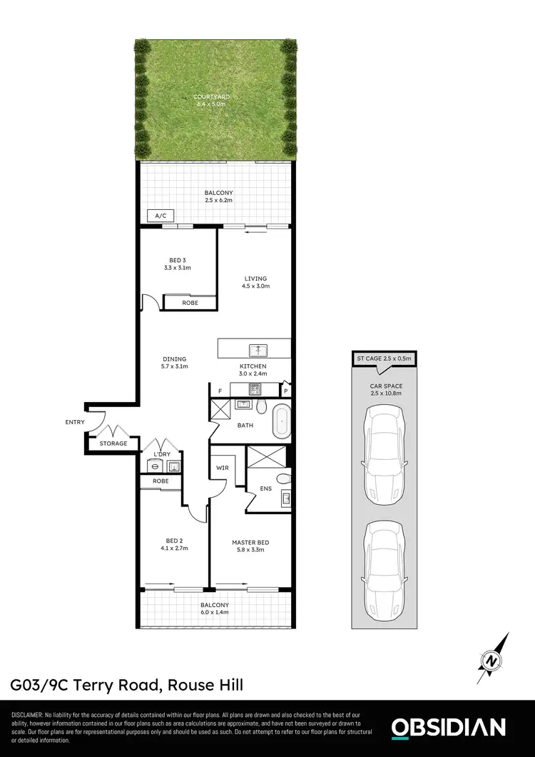 Floorplan of Homely apartment listing, G03/9C Terry Road, Rouse Hill NSW 2155