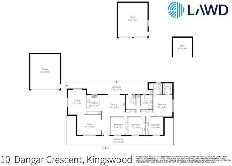 Floorplan of Homely house listing, 10 Dangar Crescent, Tamworth NSW 2340