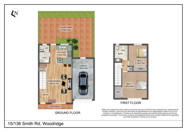 Floorplan of Homely townhouse listing, 15/136 Smith Road, Woodridge QLD 4114