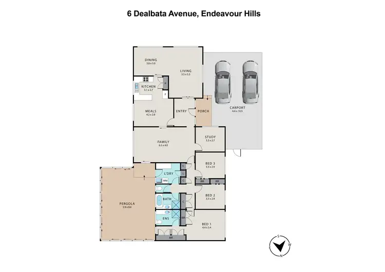 Floorplan of Homely house listing, 6 Dealbata Avenue, Endeavour Hills VIC 3802