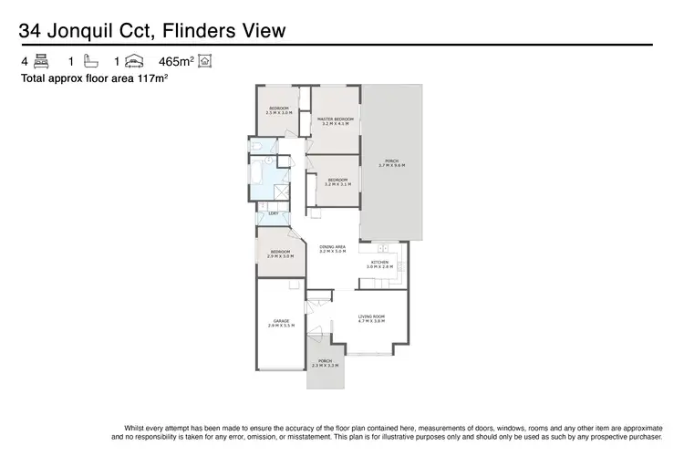 Floorplan of Homely house listing, 34 JONQUIL CIRCUIT, Flinders View QLD 4305