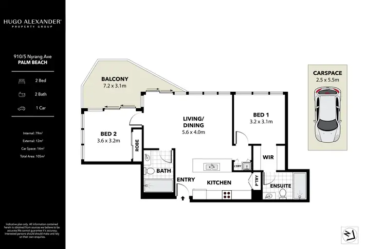 Floorplan of Homely apartment listing, 910/5 Nyrang Avenue, Palm Beach QLD 4221