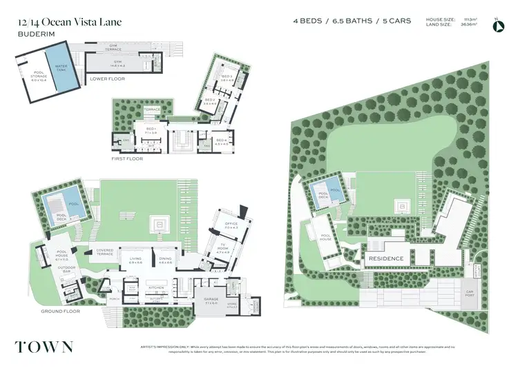 Floorplan of Homely house listing, 12-14 Ocean Vista Lane, Buderim QLD 4556