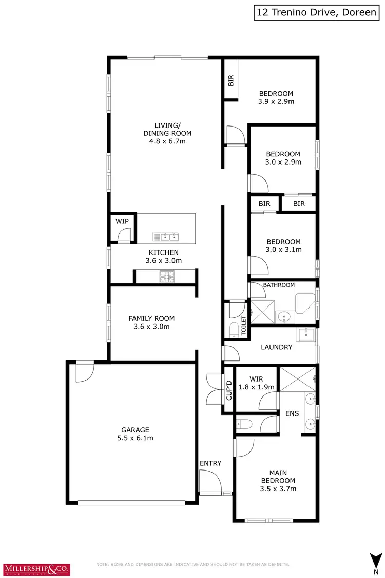 Floorplan of Homely house listing, 12 Trenino Drive, Doreen VIC 3754
