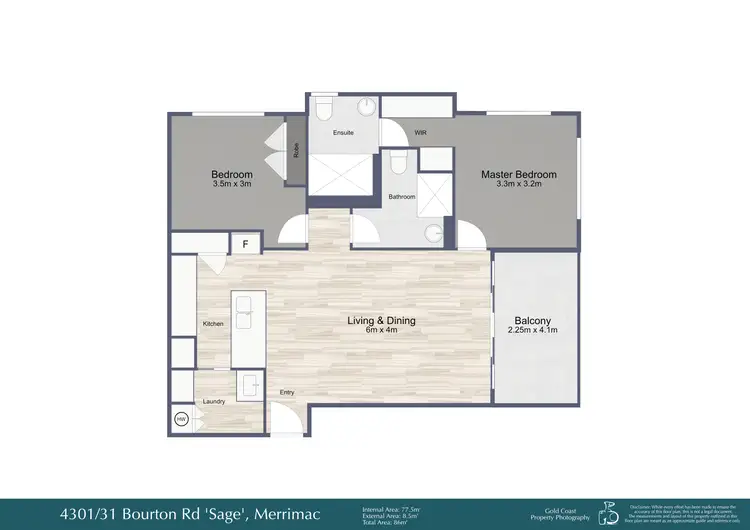 Floorplan of Homely apartment listing, 4301/31 Bourton Road, Merrimac QLD 4226